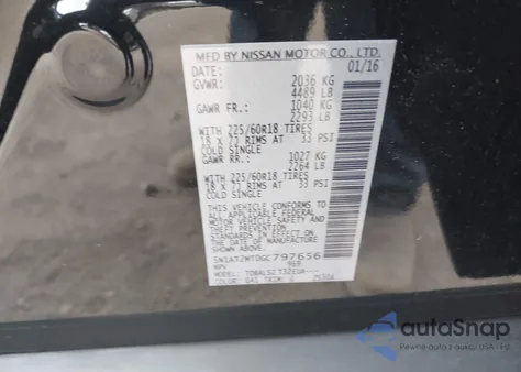 2016 Nissan Rogue Sl from USA, damaged, VIN 5N1AT2MT0GC797656